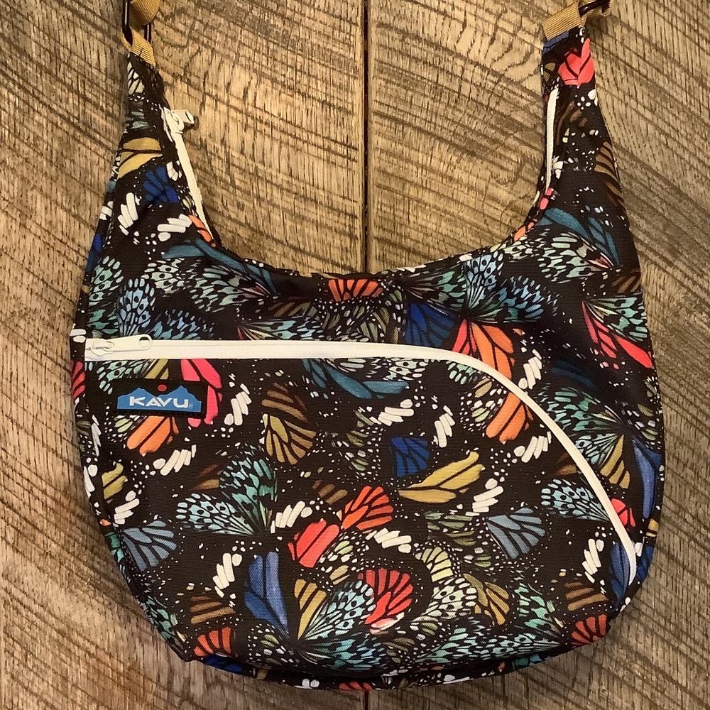 Kavu Flutterfly Singapore Satchel Crossbody Bag Excellent Condition